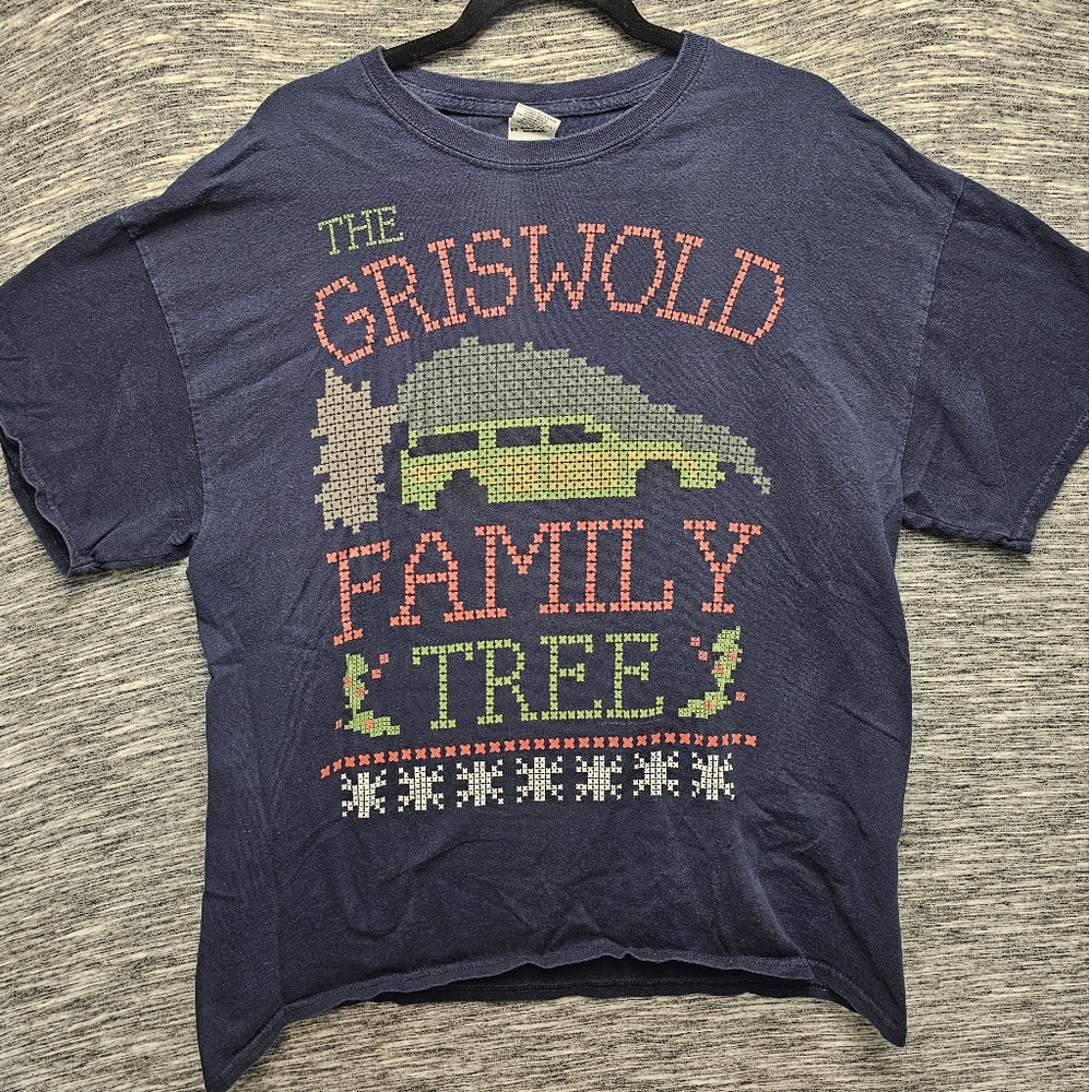 Blue Griswold Family Tree Short Sleeve Tee Size XL